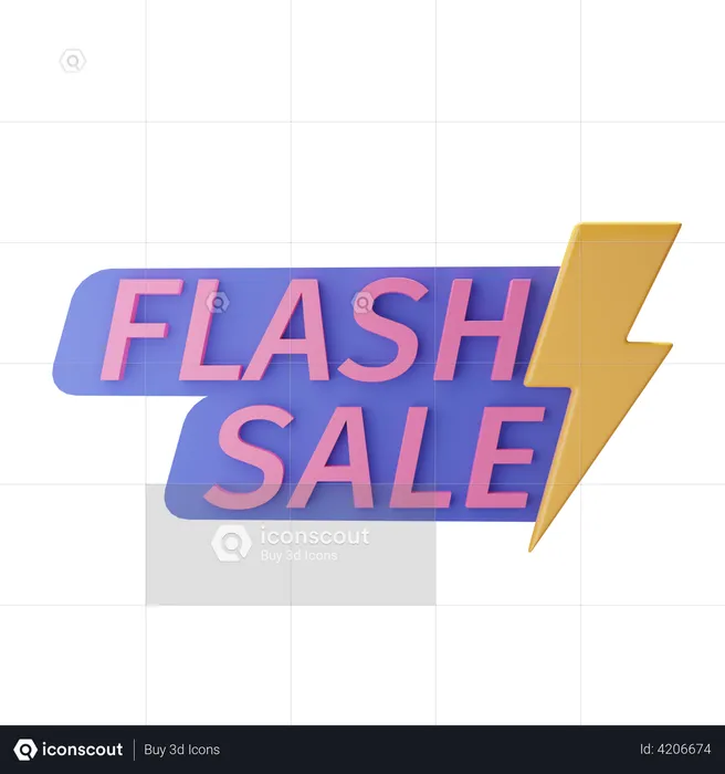 Adesivo de venda flash  3D Illustration