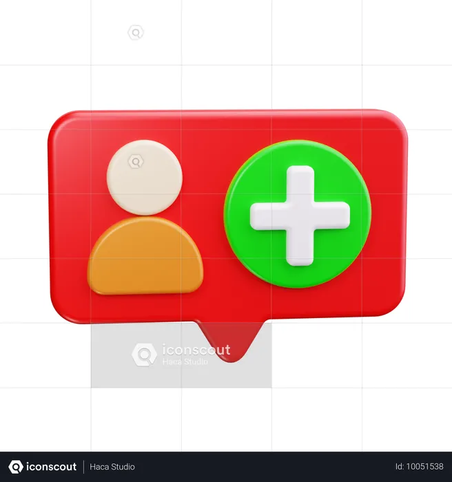 Adicionar amigo  3D Icon