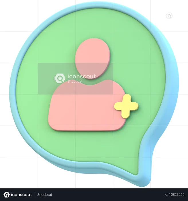 Adicionar amigo  3D Icon