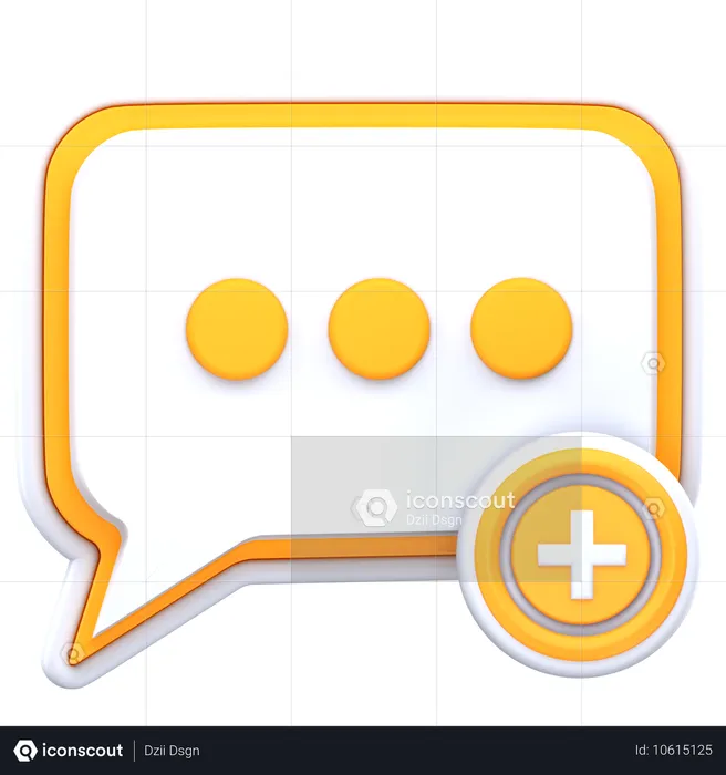 Adicionar bate-papo  3D Icon