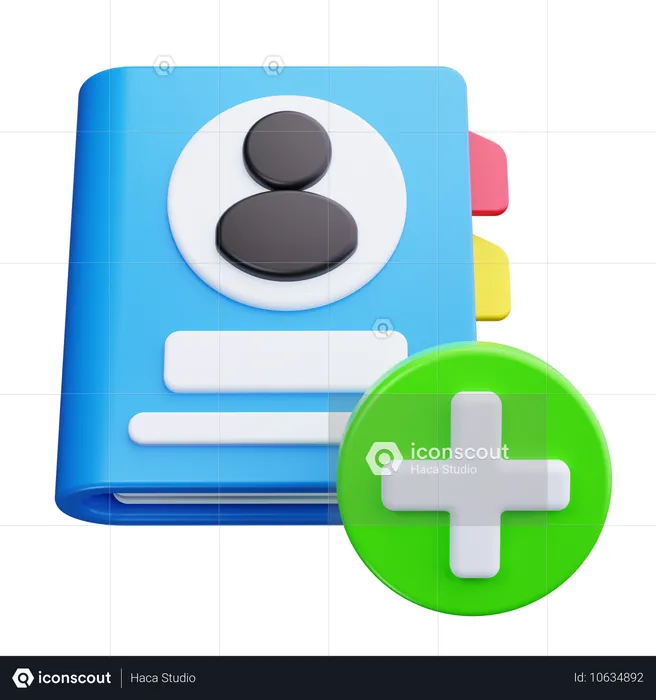 Adicionar contato  3D Icon