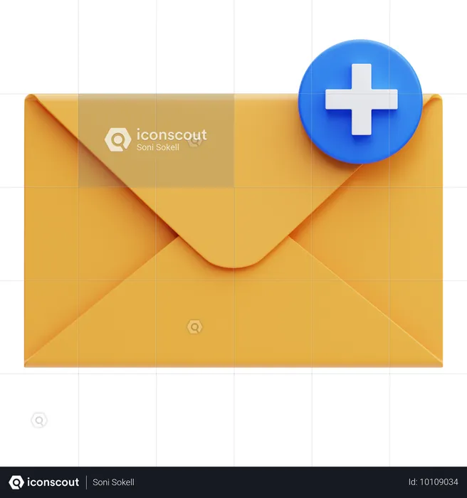 Adicionar e-mail  3D Icon