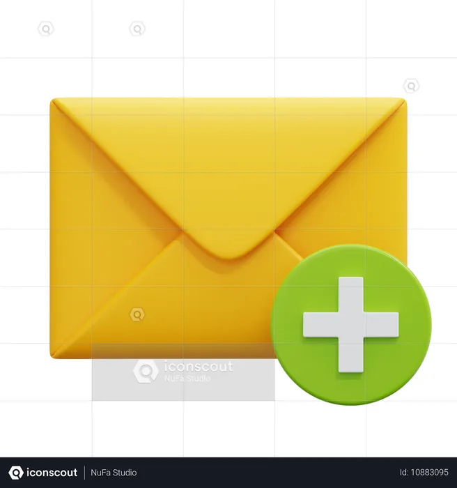 Adicionar e-mail  3D Icon