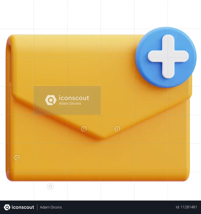 Adicionar e-mail  3D Icon