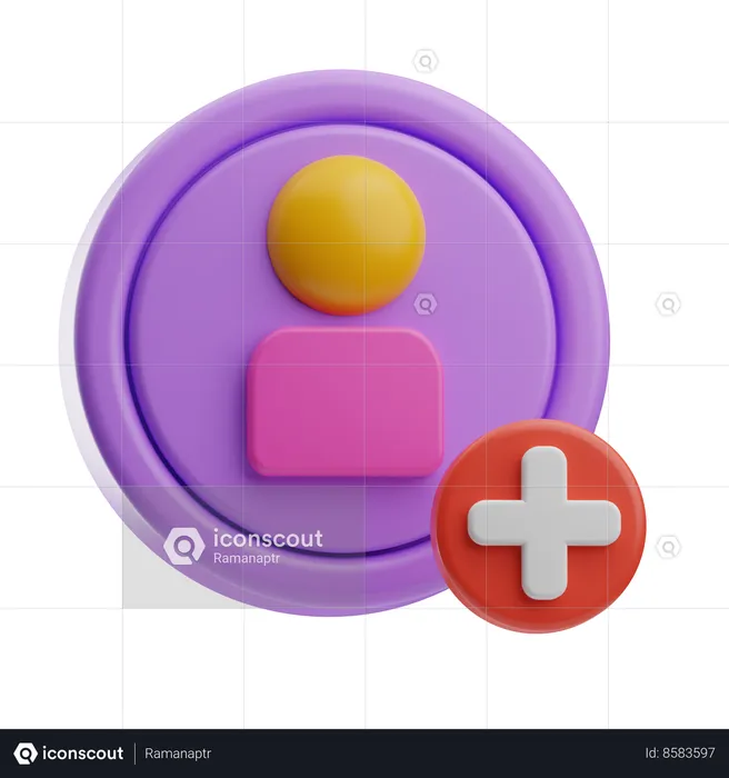 Adicionar funcionário  3D Icon