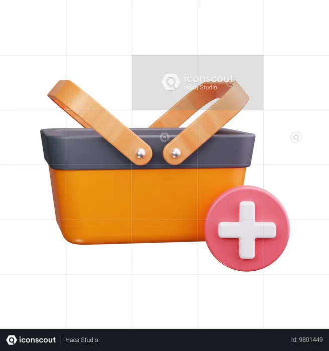 Adicionar item na cesta  3D Icon