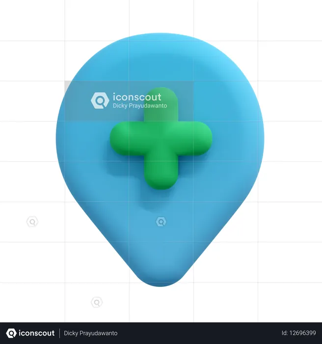 Adicionar alfinete de localização  3D Icon