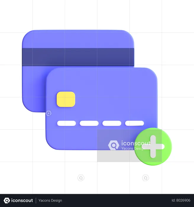 Adicione mais cartão  3D Icon