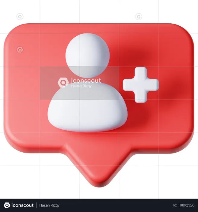 Adicionar nova rede social  3D Icon