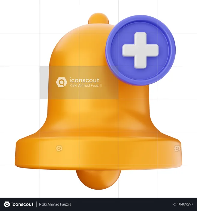 Adicionar sino de notificação  3D Icon