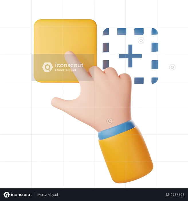 Adicionar gesto de mão na tela  3D Icon