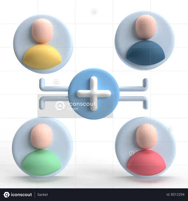 Adicionar usuário  3D Icon