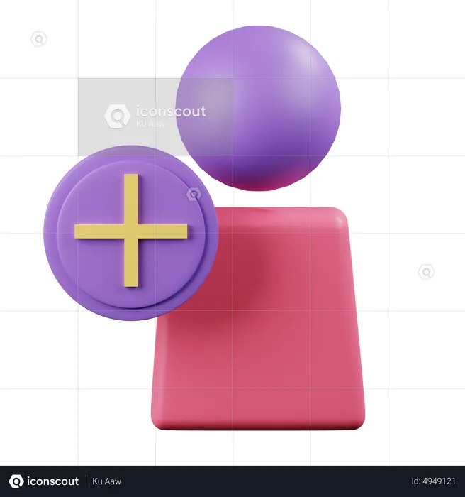 Adicionar usuário  3D Icon