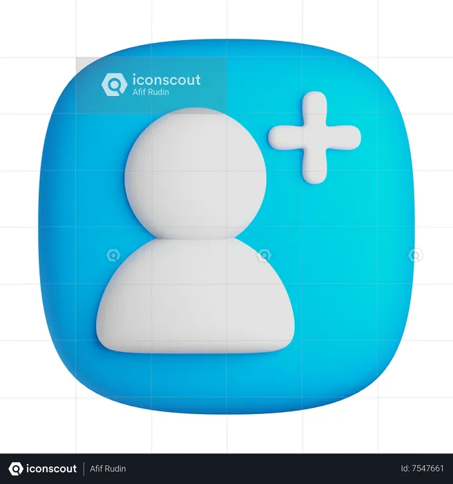 Adicionar usuário  3D Icon