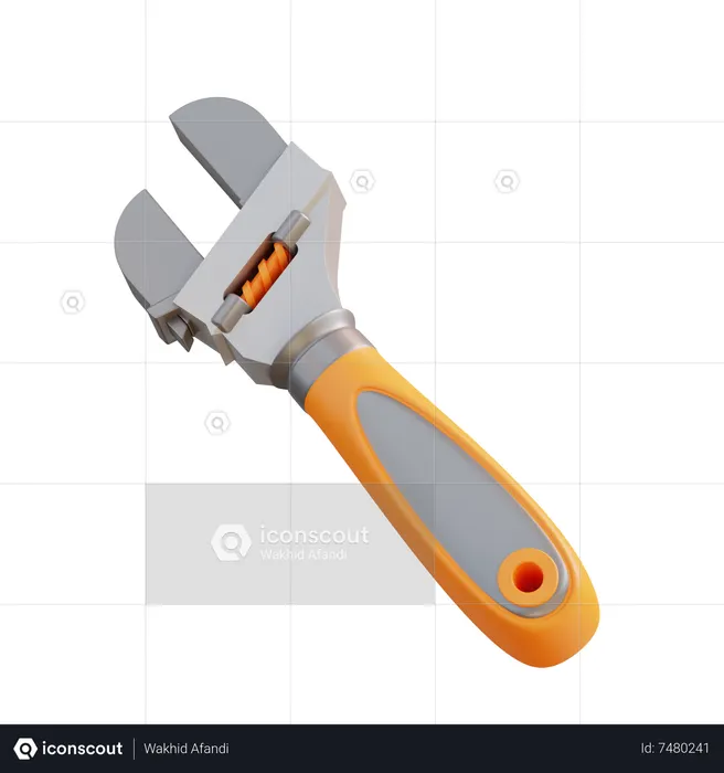 Adjustable Spanner  3D Icon