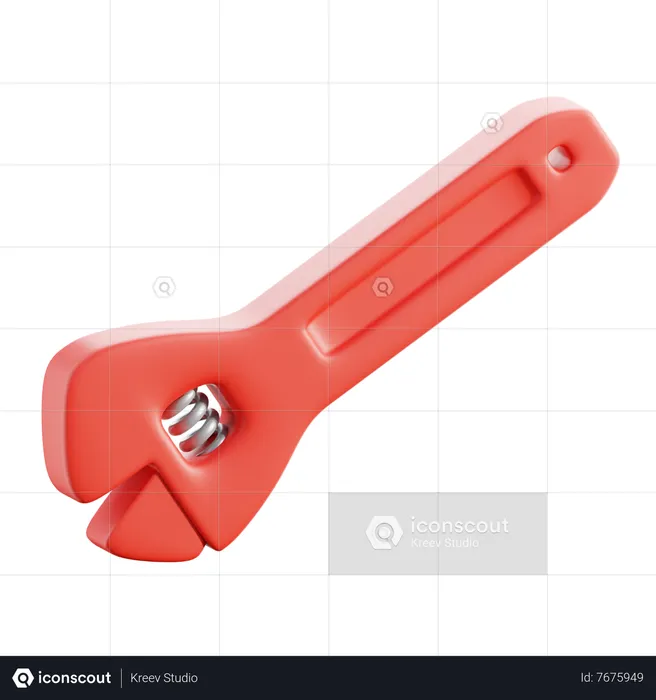 Adjustable Wrench  3D Icon