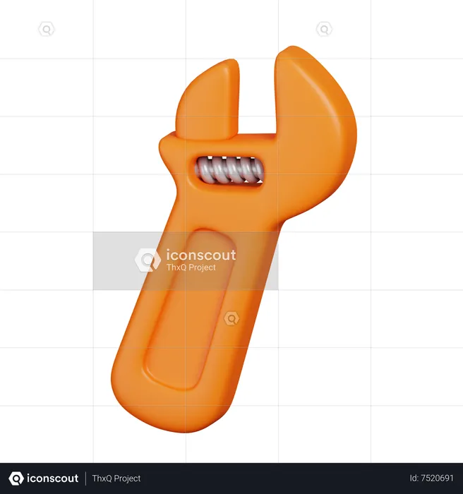 Adjustable Wrench  3D Icon