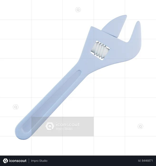 Adjustable Wrench  3D Icon