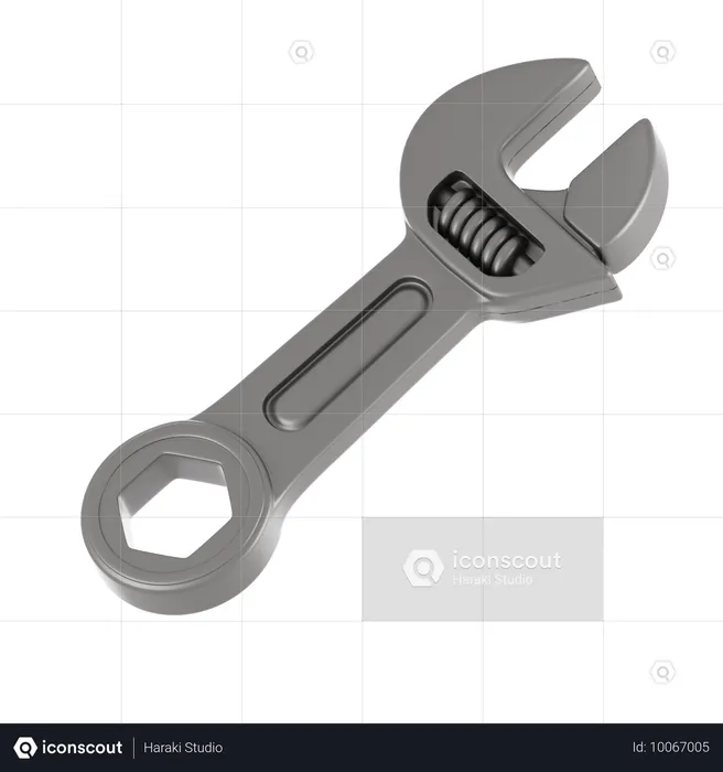 Adjustable Wrench  3D Icon