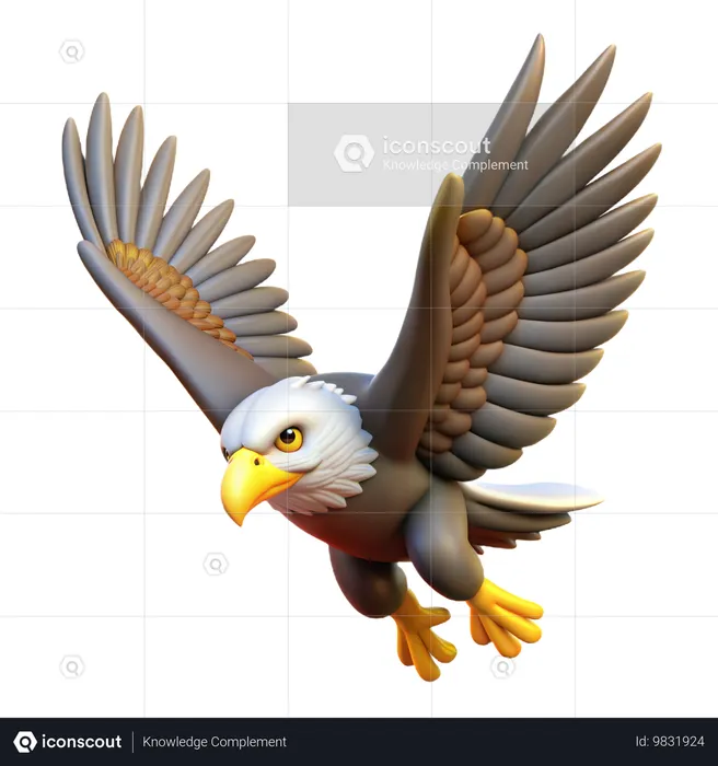 Adler im Flug  3D Icon