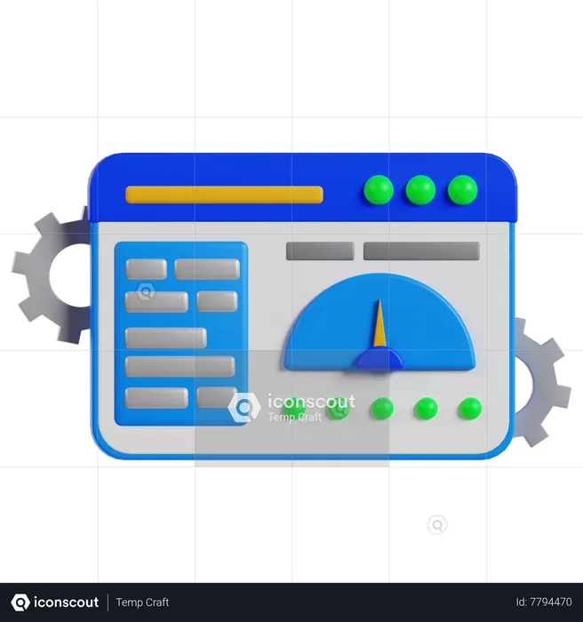Admin Control Panel  3D Icon