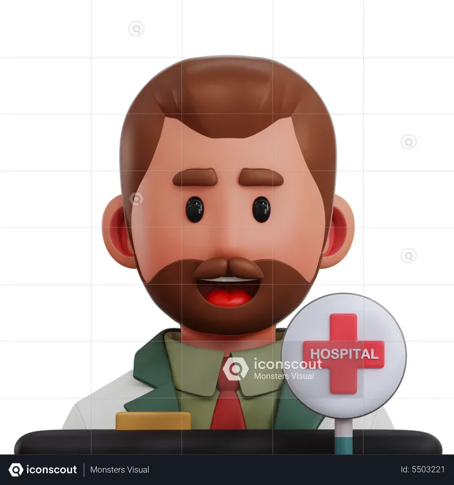 Administração hospitalar  3D Icon