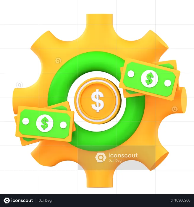 Administración del dinero  3D Icon