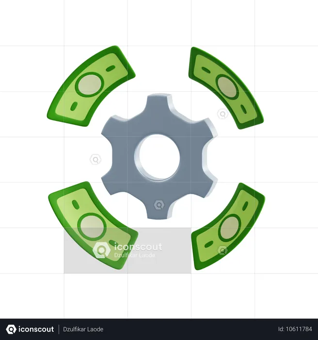 Administración del dinero  3D Icon