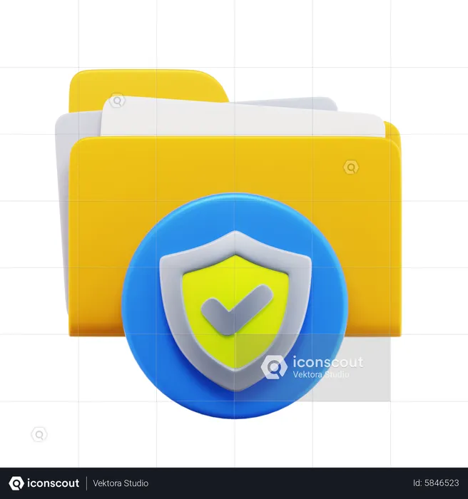Seguridad del administrador de archivos  3D Icon
