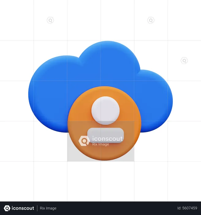 Administrador de la nube  3D Icon