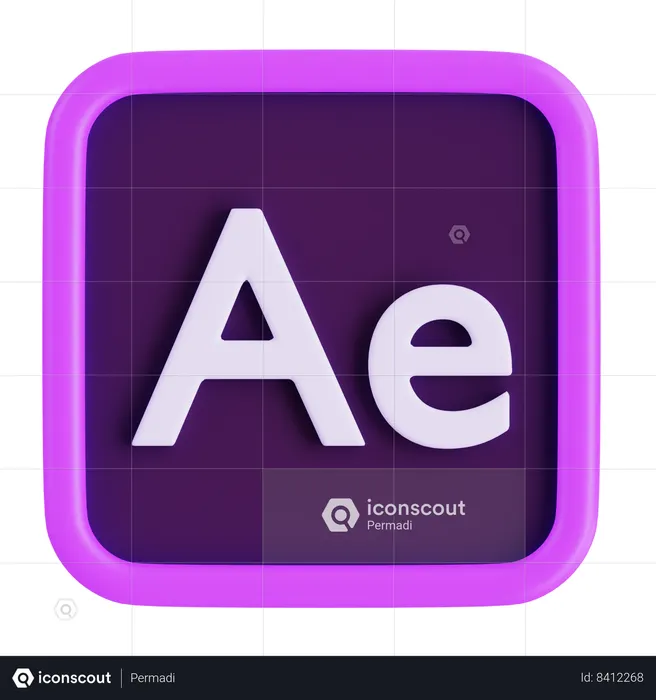 Adobe After Effect  3D Icon