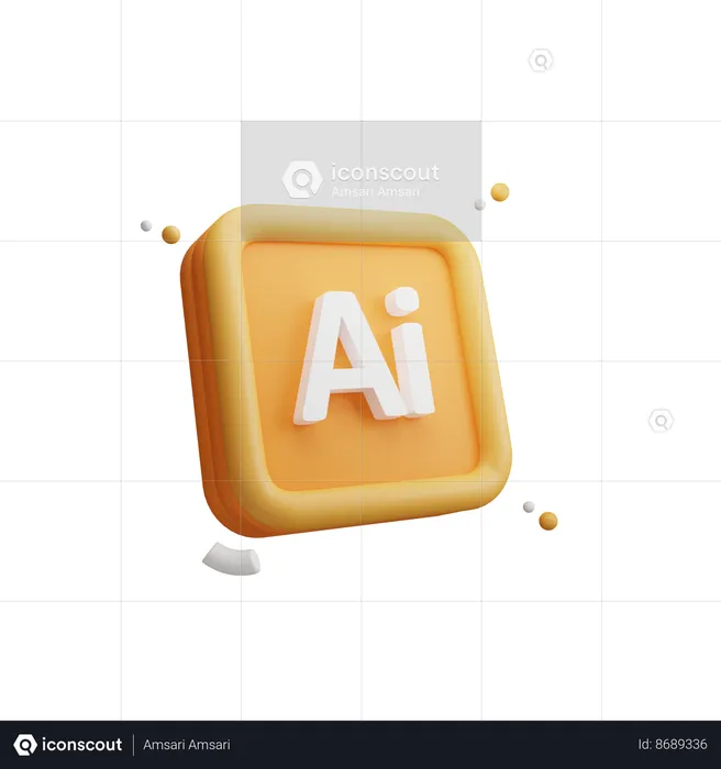 Adobe Illustrator Logo 3D Icon