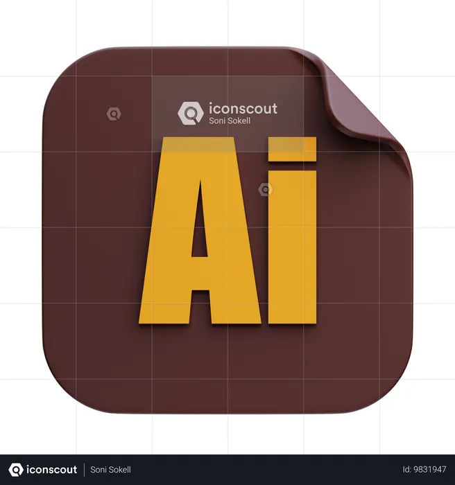 Adobe Illustrator File  3D Icon