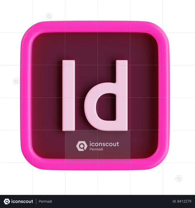 Adobe InDesign  3D Icon