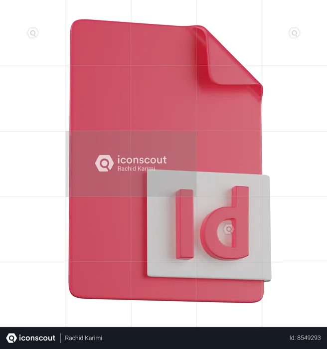 Adobe indesign file  3D Icon