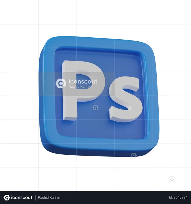 Adobe photoshop  3D Icon