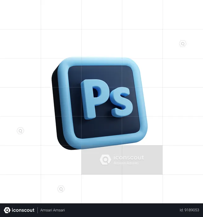 Adobe Photoshop Logo 3D Icon