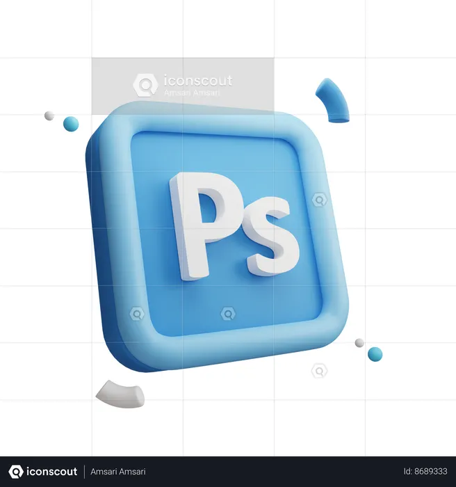 Adobe Photoshop Logo 3D Icon