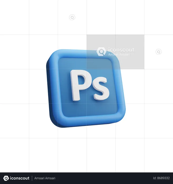 Adobe Photoshop Logo 3D Icon