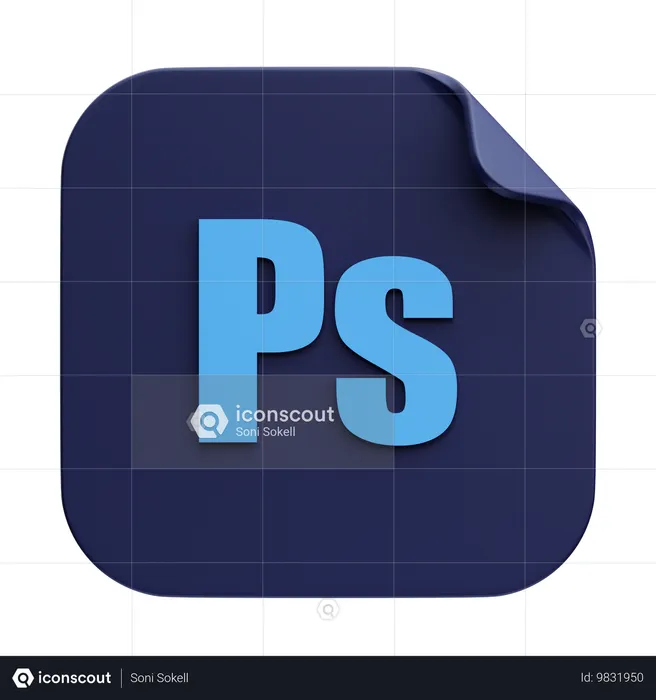 Adobe Photoshop File  3D Icon