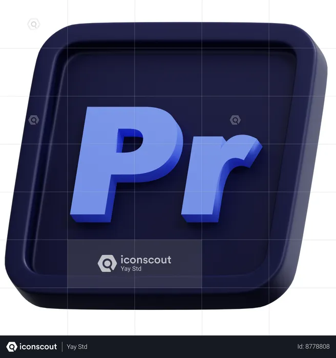 Adobe Premier  3D Icon