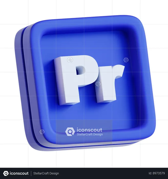 Adobe Premiere  3D Icon