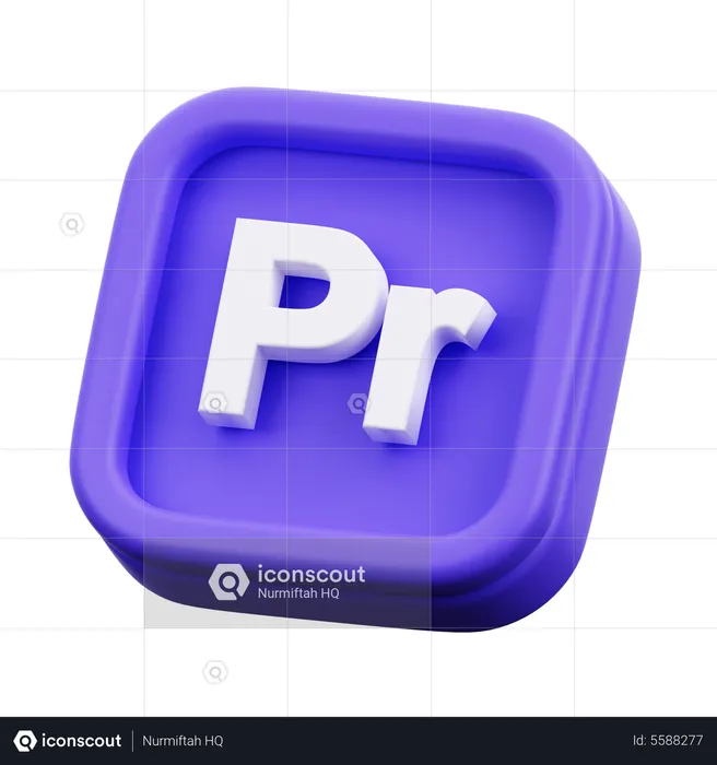 Adobe Premiere  3D Icon