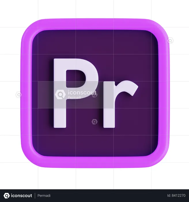 Adobe Premiere Pro  3D Icon