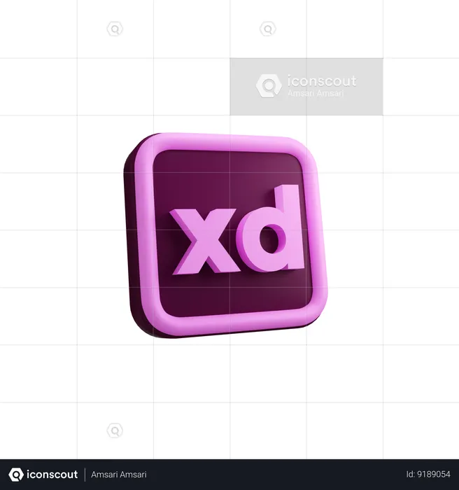 Adobe XD Logo 3D Icon