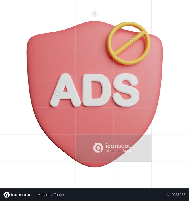 Ads Blocker  3D Icon
