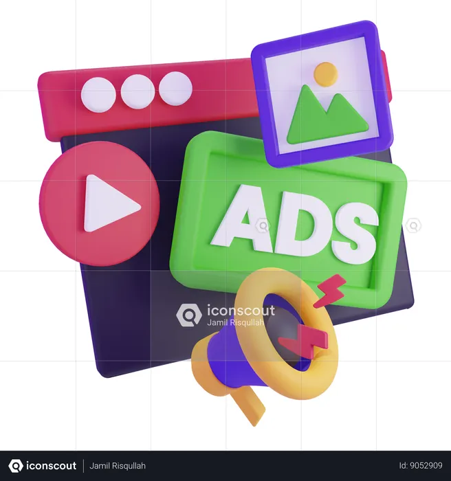 Ads Campaign  3D Icon