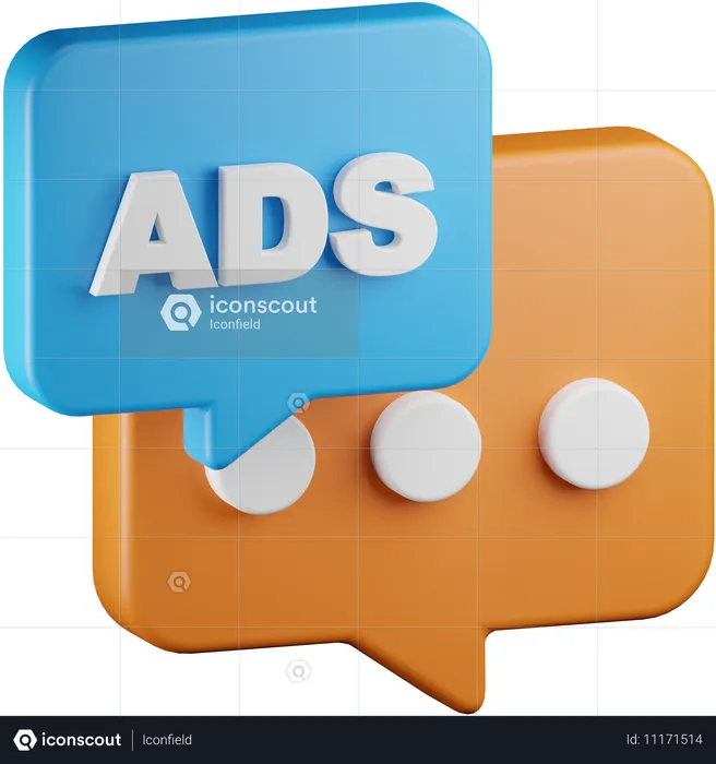 Ads Chat  3D Icon