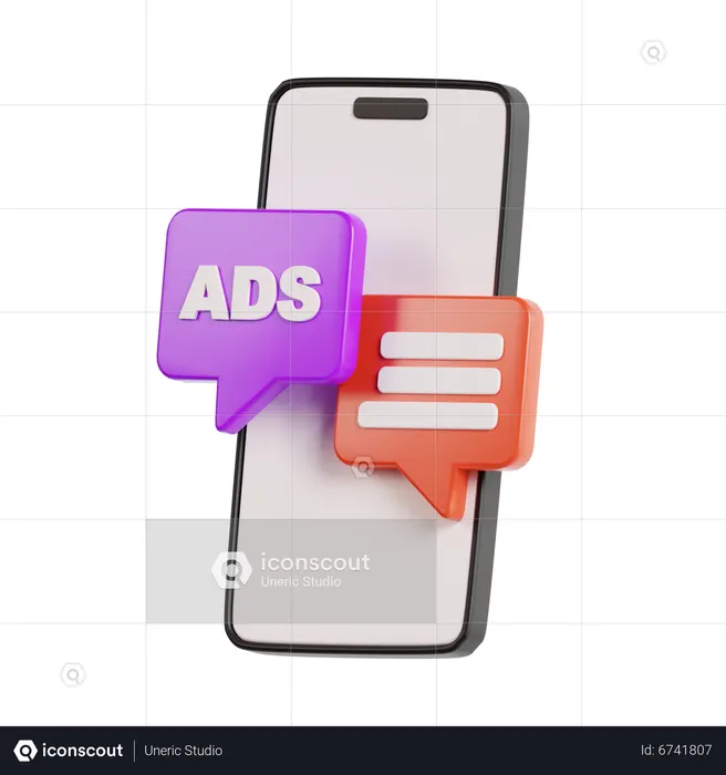 Ads Chat  3D Icon