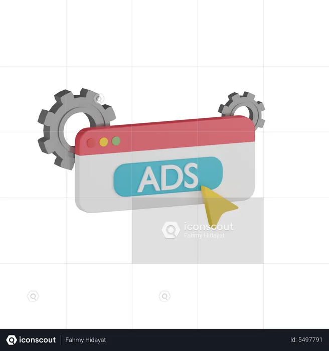 Ads Setting  3D Icon